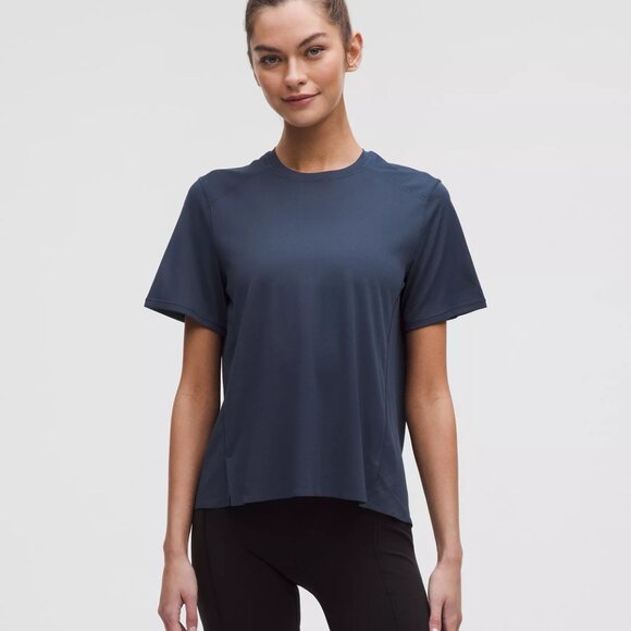 Lululemon โข Fast and Free Short-Sleeve Shirt โข Club Blue โข Small โข Jersey - Picture 2 of 11